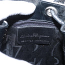 Salvatore Ferragamo Vala Backpack Leather Silver Auth BA8422-16