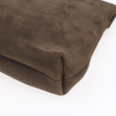 Salvatore Ferragamo Vala Shoulder Bag Suede Brown Gold Auth BA8423-12