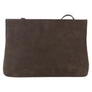 Salvatore Ferragamo Vala Shoulder Bag Suede Brown Gold Auth BA8423-3
