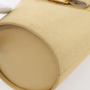 Salvatore Ferragamo Vala Hand Bag Canvas Yellow Gold Auth BA8424-9