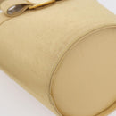 Salvatore Ferragamo Vala Hand Bag Canvas Yellow Gold Auth BA8424-14