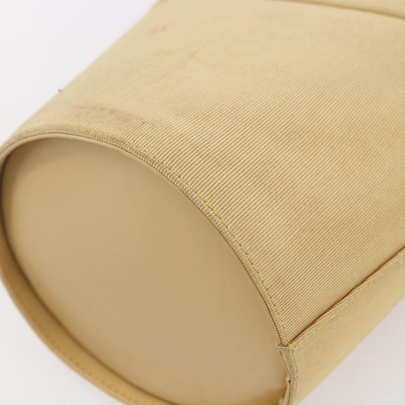 Salvatore Ferragamo Vala Hand Bag Canvas Yellow Gold Auth BA8424