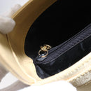 Salvatore Ferragamo Vala Hand Bag Canvas Yellow Gold Auth BA8424-17