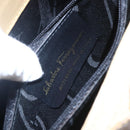 Salvatore Ferragamo Vala Hand Bag Canvas Yellow Gold Auth BA8424-12