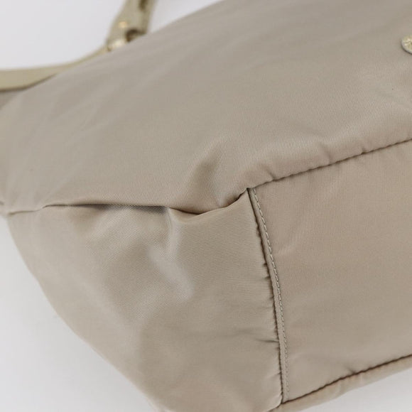 Salvatore Ferragamo Hand Bag Nylon 2way Gold Auth BA8425