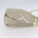 Salvatore Ferragamo Hand Bag Nylon 2way Gold Auth BA8425-4