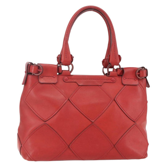 Salvatore Ferragamo Gancini Hand Bag Leather Red Auth BA8426