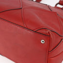 Salvatore Ferragamo Gancini Hand Bag Leather Red Auth BA8426-9