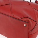 Salvatore Ferragamo Gancini Hand Bag Leather Red Auth BA8426-15