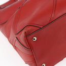 Salvatore Ferragamo Gancini Hand Bag Leather Red Auth BA8426-16