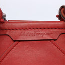 Salvatore Ferragamo Gancini Hand Bag Leather Red Auth BA8426-17