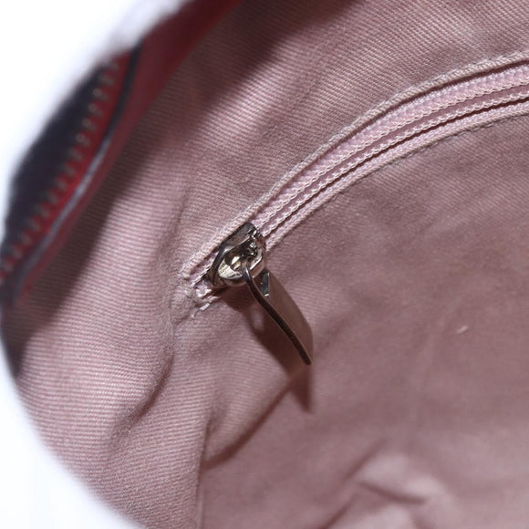 Salvatore Ferragamo Gancini Hand Bag Leather Red Auth BA8426