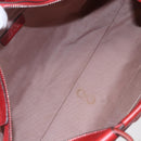 Salvatore Ferragamo Gancini Hand Bag Leather Red Auth BA8426-11