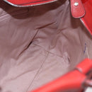 Salvatore Ferragamo Gancini Hand Bag Leather Red Auth BA8426-19