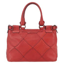 Salvatore Ferragamo Gancini Hand Bag Leather Red Auth BA8426-13