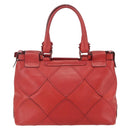 Salvatore Ferragamo Gancini Hand Bag Leather Red Auth BA8426-2