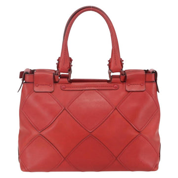 Salvatore Ferragamo Gancini Hand Bag Leather Red Auth BA8426 - 0