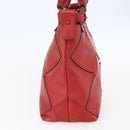 Salvatore Ferragamo Gancini Hand Bag Leather Red Auth BA8426-3