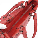 Salvatore Ferragamo Gancini Hand Bag Leather Red Auth BA8426-6