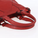 Salvatore Ferragamo Gancini Hand Bag Leather Red Auth BA8426-7