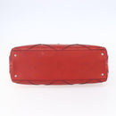 Salvatore Ferragamo Gancini Hand Bag Leather Red Auth BA8426-5