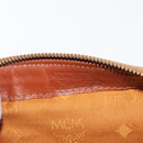 MCM Logogram Vicetos Hand Bag PVC Leather Brown Gold Auth BA8427-16