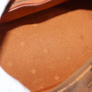 MCM Logogram Vicetos Hand Bag PVC Leather Brown Gold Auth BA8427-17