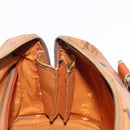 MCM Logogram Vicetos Hand Bag PVC Leather Brown Gold Auth BA8427-18