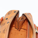 MCM Logogram Vicetos Hand Bag PVC Leather Brown Gold Auth BA8427-19