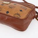 MCM Logogram Vicetos Shoulder Bag PVC Leather Brown Gold Auth BA8428-9