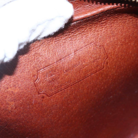 MCM Logogram Vicetos Shoulder Bag PVC Leather Brown Gold Auth BA8428