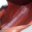 MCM Logogram Vicetos Shoulder Bag PVC Leather Brown Gold Auth BA8428-11