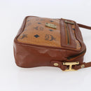 MCM Logogram Vicetos Shoulder Bag PVC Leather Brown Gold Auth BA8428-4