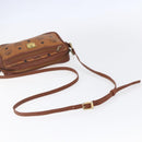 MCM Logogram Vicetos Shoulder Bag PVC Leather Brown Gold Auth BA8428-7