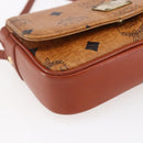 MCM Logogram Vicetos Shoulder Bag PVC Leather Brown Gold Auth BA8429-11
