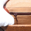 MCM Logogram Vicetos Shoulder Bag PVC Leather Brown Gold Auth BA8429-16