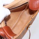 MCM Logogram Vicetos Shoulder Bag PVC Leather Brown Gold Auth BA8429-17