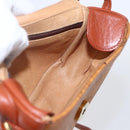 MCM Logogram Vicetos Shoulder Bag PVC Leather Brown Gold Auth BA8429-18