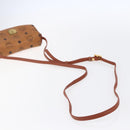 MCM Logogram Vicetos Shoulder Bag PVC Leather Brown Gold Auth BA8429-7