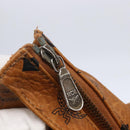 MCM Logogram Vicetos Tote Bag PVC Leather Brown Gold Auth BA8430-10