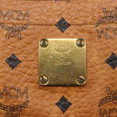 MCM Logogram Vicetos Tote Bag PVC Leather Brown Gold Auth BA8430-12