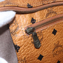 MCM Logogram Vicetos Tote Bag PVC Leather Brown Gold Auth BA8430-18