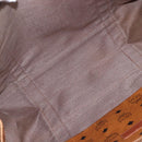 MCM Logogram Vicetos Tote Bag PVC Leather Brown Gold Auth BA8430-11