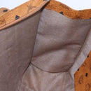 MCM Logogram Vicetos Tote Bag PVC Leather Brown Gold Auth BA8430-19