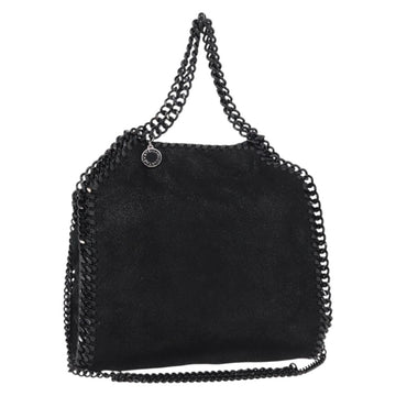 Stella MacCartney Chain Falabella Bag polyester Black Silver 371223 Auth BA8431
