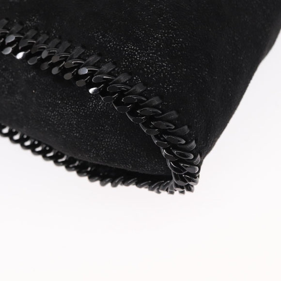 Stella MacCartney Chain Falabella Bag polyester Black Silver 371223 Auth BA8431