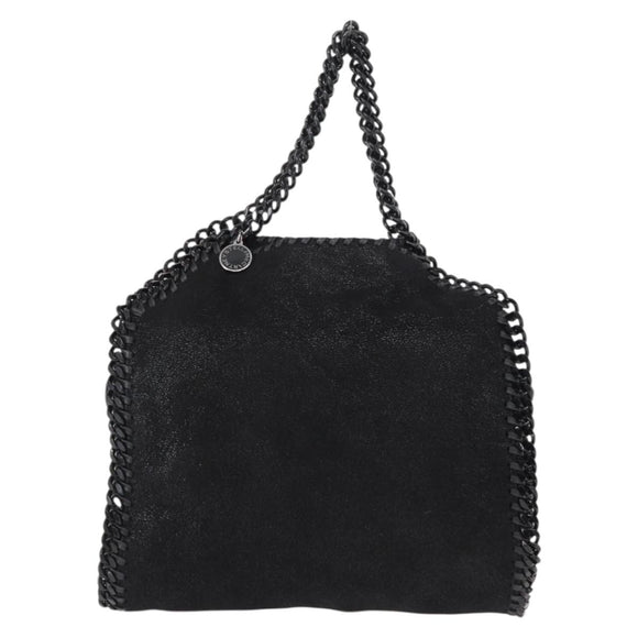Stella MacCartney Chain Falabella Bag polyester Black Silver 371223 Auth BA8431