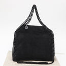 Stella MacCartney Chain Falabella Bag polyester Black Silver 371223 Auth BA8431-24