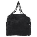 Stella MacCartney Chain Falabella Bag polyester Black Silver 371223 Auth BA8431-3