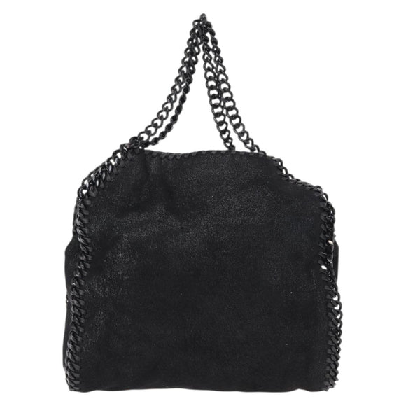 Stella MacCartney Chain Falabella Bag polyester Black Silver 371223 Auth BA8431